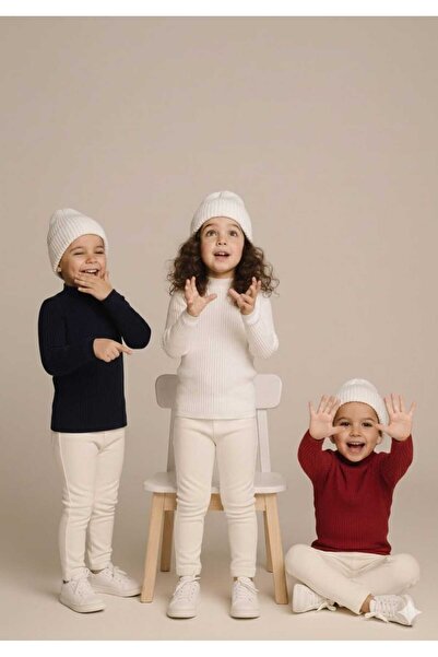 BABİDO Ribanalı yarım Boğazlı kız erkek Çocuk boğazlı badi Renk (3adet) laciv...