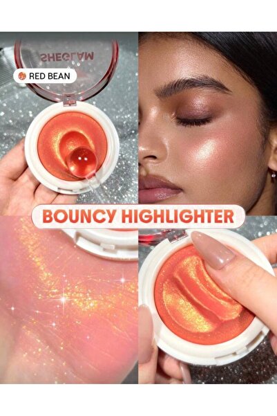 SHEGLAM Glowchi Bouncy Highlighter Red Bean Işıltılı Aydınlatıcı(Gül kurusu )