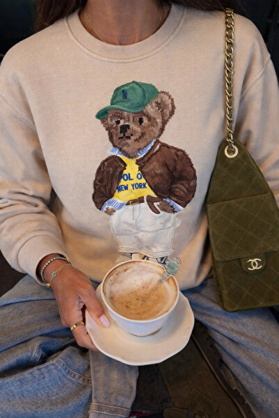 Jose Clothing سويت شيرت مطبوع بأكمام طويلة وقصة كبيرة الحجم