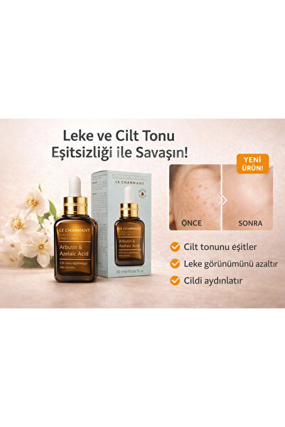Le Charmant Arbutin & Azelaik Asit Serum 30 ml | Cilt Tonu Eşitleyici, Leke v...