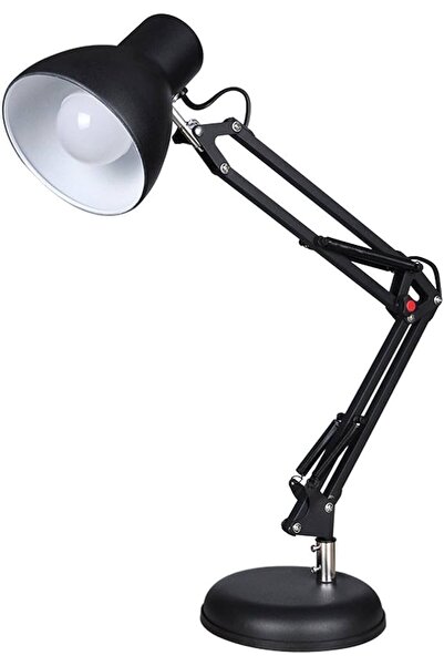 Flexstyle Noas Köln ( Mengeneli ) Akrobat E27 Duy Siyah Masa Lambası YL86 1311