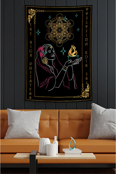 Nivendi Tarot Kadın Kumaş Duvar Örtüsü Ev Dekorasyon Duvar Halısı Tapestry