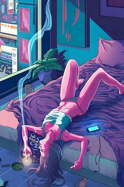 Nivendi Lo-Fi Estetik Tasarım Kumaş Duvar Örtüsü Ev Dekorasyon Duvar Halısı T...