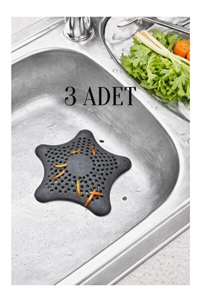 Rotanev 3 قطع من مصفاة حوض الحمام على شكل نجم البحر باللون الأسود، سدادة حوض،...