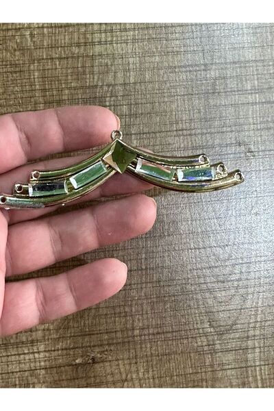 Gönülden Tasarım 10x2 Cm Cam Taşlı Delikli Kolye Takı Aparatı