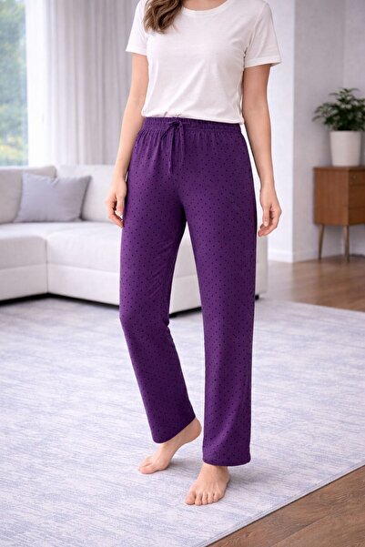 LİLA İÇ GİYİM Pattern Detailed Women's Pajama Single Bottom