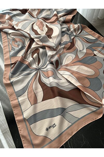 SİYANE ŞAL Siyane Scarf Natural Patterned Shawl 01