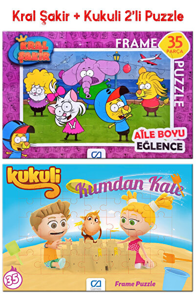 Kesman Kitap Kral Şakir ve Kukuli 2'li Frame Puzzle/Yapboz