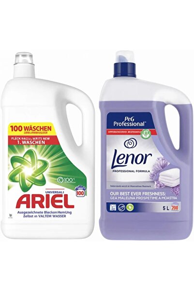 lenor Ariel Pachet detergent rufe Universal 5L + balsam Profesional 5L