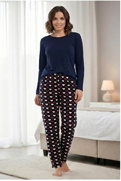 SİERNA Pantaloni de pijama din fleece pentru femei cu talie elastică de iarnă...