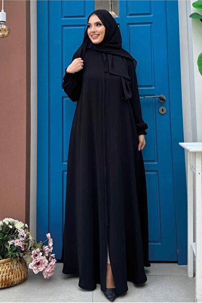 TRENDTESETTÜR KADIN SİYAH FERMUARLI FERACE T 7006