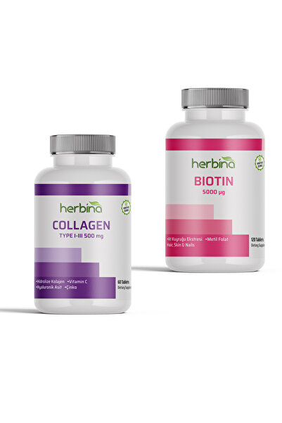 Herbina Kolajen 60 Tablet Biyotin 5000 mcg 30 Tablet Paketi