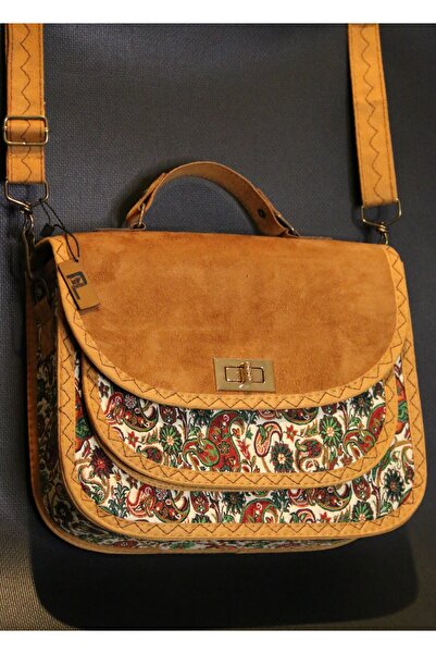 PUJİVA Büyük Boy- Etnik Desenli, Fermuarlı, Kilitli, Suet Kapaklı, Trend El V...