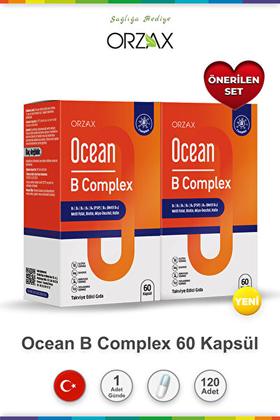 Ocean B Complex Vitamin B Kompleks Içeren Kapsül 2'li Paket