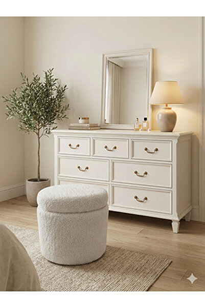 pufftable MAKYAJ PUFU ,SANDIKLI POFİDİK  TEDDY KUMAŞ BÜYÜK BOY 42 CM VİDEOLU