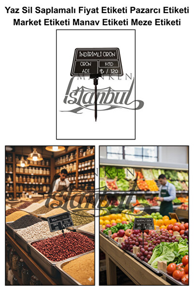 Manken İstanbul 20 Pieces Summer Sil Stud Price Tag Marketer Tag Market Label...