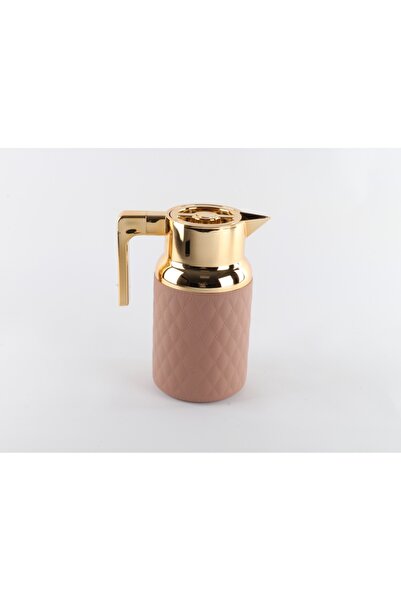 Generic 1L Arabic Vacuum Thermos Flask Pink Glass Refill Plastic Shell Therma...