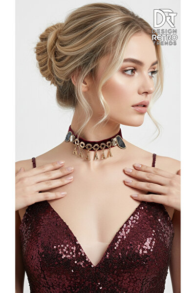 drt tasarım قلادة شوكر مصنوعة يدويًا 024