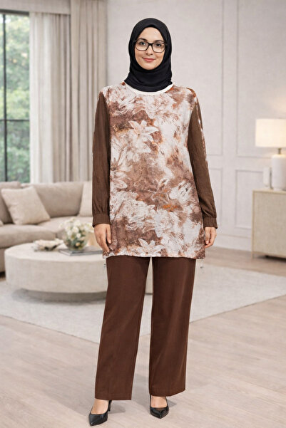 FUAT GÜRSEN Шовкова купра туніка з етнічним візерунком