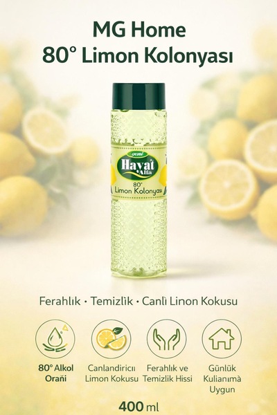 VENON LİMON KOLONYASI 80° 🍋 HAYAT ALFA KOLONYASI BAYRAM KOLONYASI🍋 KOKU HİJ...