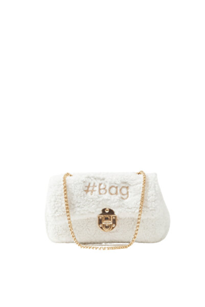 Baghashtag White Mini Plush Bag