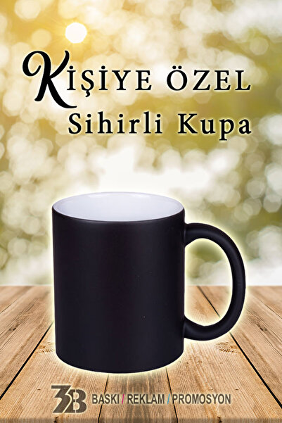 3B BASKI REKLAM PROMOSYON KİŞİYE ÖZEL RENK DEĞİŞTİREN SİHİRLİ MAT KUPA BARDAK