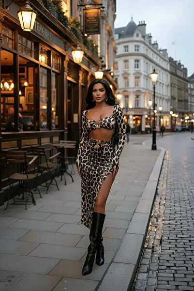 Love Fab Set de fuste crop cu fante cu accesorii Glop