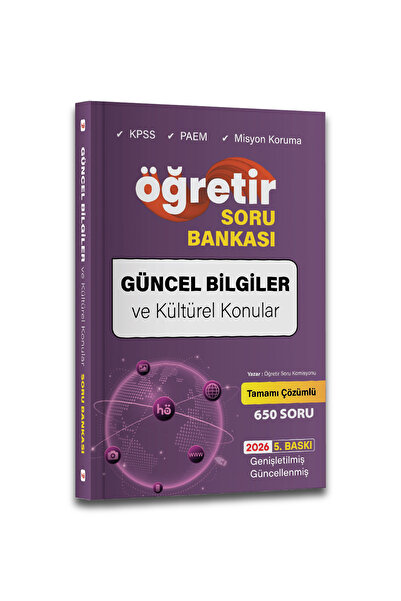 hukuk öğretir 2026 KPSS Güncel Bilgiler ve Kültürel Konular SORU BANKASI - Mi...
