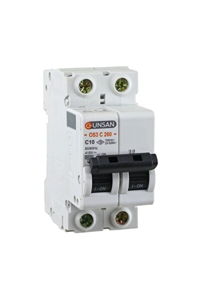 Günsan Elektrik Günsan Valta Otomatik Sigorta 2 Kutup 6kA C Tip 10A
