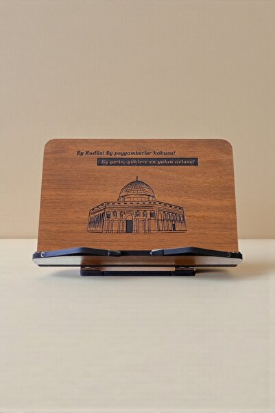 İsfahan TA Kitap Okuma Standı Masaüstü Ahşap Kuran Rahlesi Tablet Tutucu