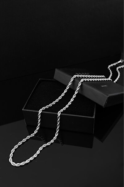 UKHWD SUPPLY 2mm x 60cm Rope Chain Çelik Zincir Kolye KA1015GM