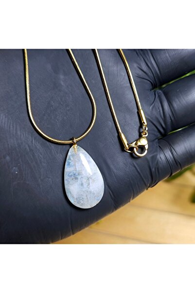 Singincraft Natural Stone Moonstone Necklace -30- Handmade Design