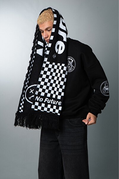 No Future Sad Boy No Future Double Sided Scarf Nf0178Syby