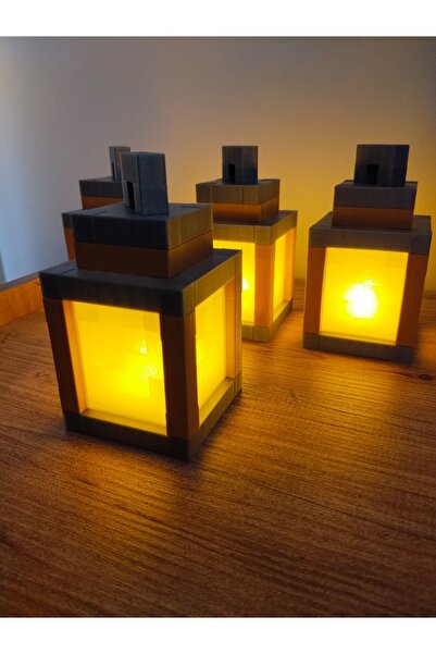 NADO DEKOR Minecraft Ledli Fener Masa Lambası