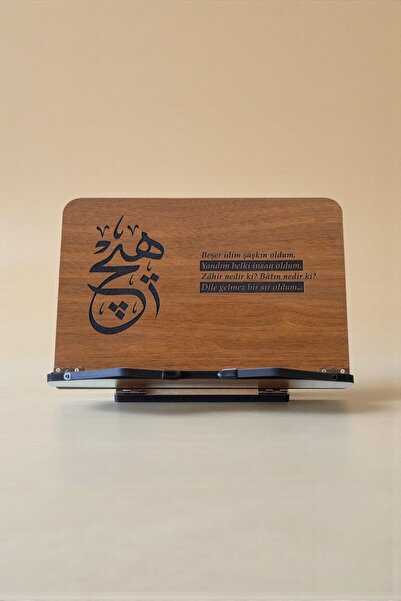 İsfahan TA Kitap Okuma Standı Masaüstü Ahşap Kuran Rahlesi Tablet Tutucu