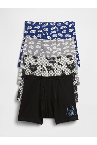 GAP Erkek Çocuk Siyah Star Wars™ Boxer Şort (4’lü)