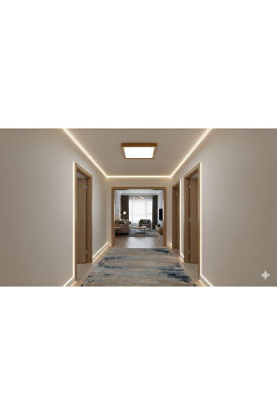 NzrWood Dekoratif Ahşap 60 x 60 Led Panel Kasası