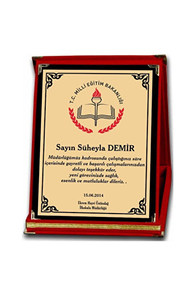 Genel Markalar Kişiye Özel Plaket ( Satıcıya Soru Sor Kısmından İletişime Geç...