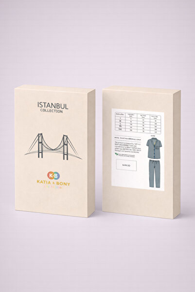 Katia&Bony Men's Istanbul Series Throat Bridge Patterned Premium Boxed Pajama...