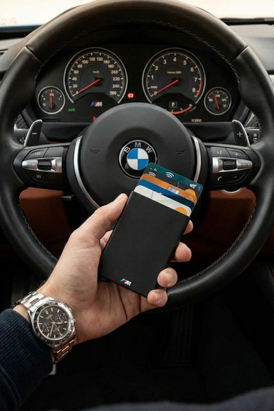 VANİLLA COLLECTİON Bmw M3 Basıklı Mekanizmalı Kartlık Alüminyum Kasa Rfıd Kor...