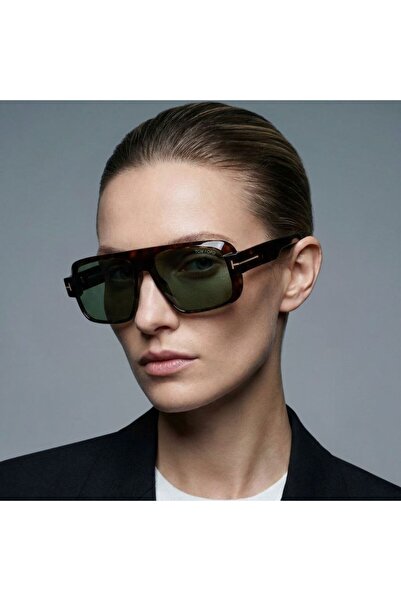 Tom Ford Tomford Unisex Güneş Gözlüğü Tf1101 Turner 52n 58-15, Dikdörtgen Kah...