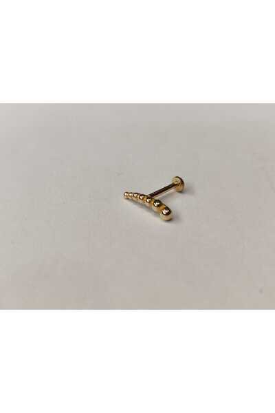 Berr Diamond 14 Ayar Altın Süzme Toplu Tragus Helix Piercing tragus