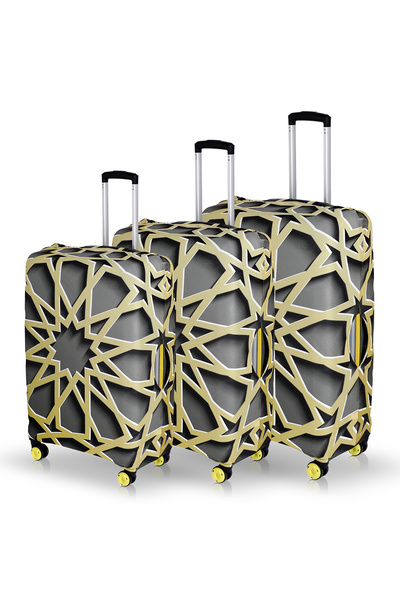 hızlıvaliz طقم حماية لحقيبة السفر من My Saracye مكون من 3 قطع (نمط نجمة)
