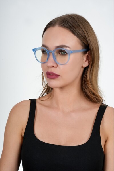 Olivier Philippe Round Blue Olivier Philippe Light Protective Glasses