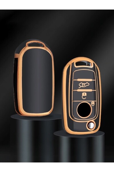 umayebar Husă pentru chei auto Fiat Egea cu 3 chei, husă pentru chei auto, cu...