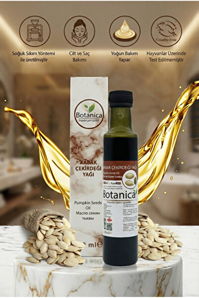 botanica %100 Saf Soğuk Sıkım Kabak Çekirdeği Yağı 250 ml - Seyrek Saçlar ve ...