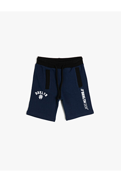 Koton Kids Boy's Navy Blue Printed Shorts