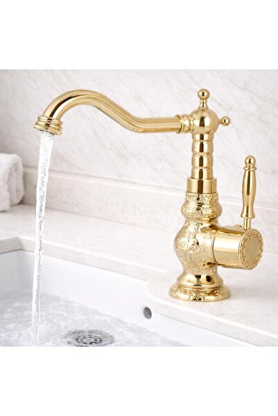 HT PRİMA Desenli Rustik Lavabo Bataryası