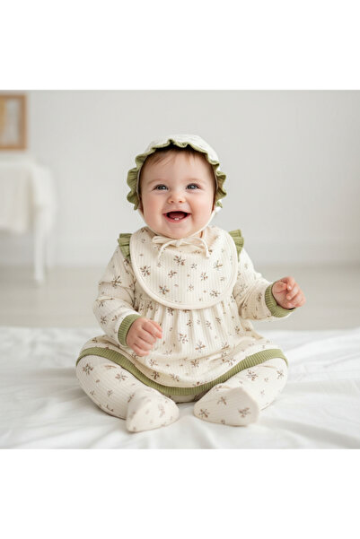 MİLAYS LİFE HOME COLLECTİON KIZ BEBEK MİNİZEYN 0-3 AY ÇITIR ÇİÇEK 5Lİ SET %10...