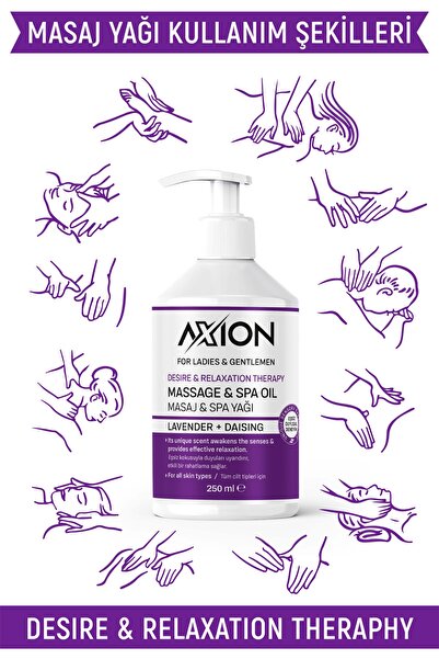 AXION Afro Dizyak Etkili Masaj & SPA Yağı Lavanta Özlü + Daising 250 ML Cilt Nemlendiricili